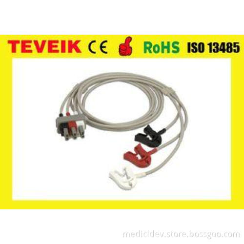 Patient Monitor Connector ECG Cable , Durable Clip ECG 3 Le